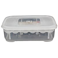 Los mejores  - REFURBISHHOUSE 12 Hoyos Reptile Egg Bandeja de incubacion con termometro Incubating Gecko Lizard Snake Eggs Incubation…